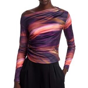 NWOT Women's Multicolor Off-Shoulder Top